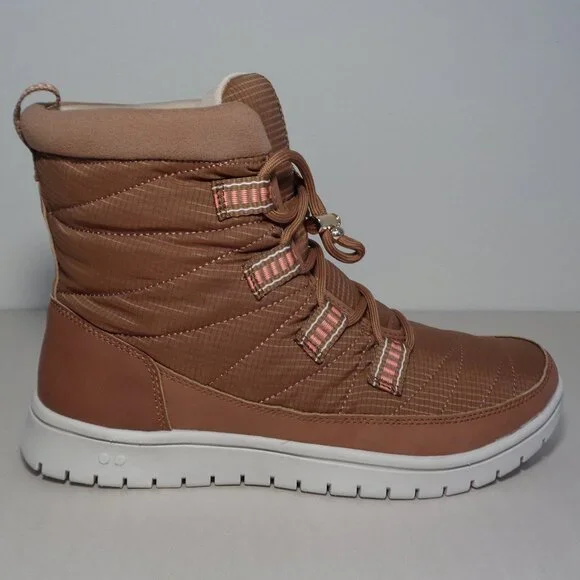 Ryka Size 6.5 Wide SENNA 3 Saddletan Fabric Boots New Women's Shoes - Picture 2 of 16